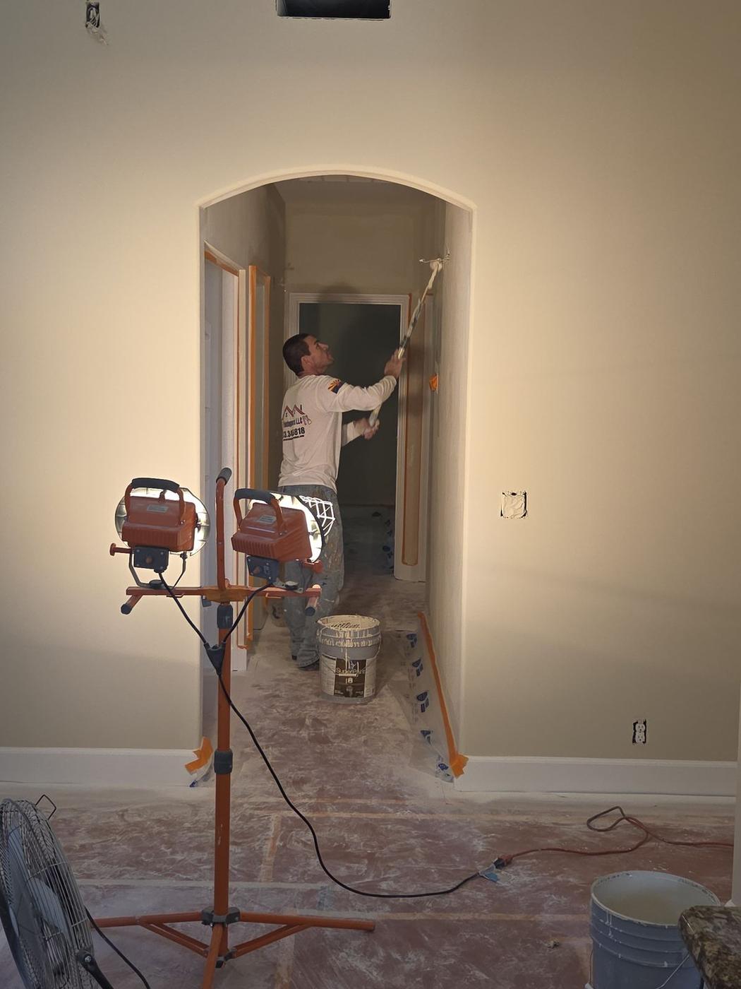 Hallway and archway repaint