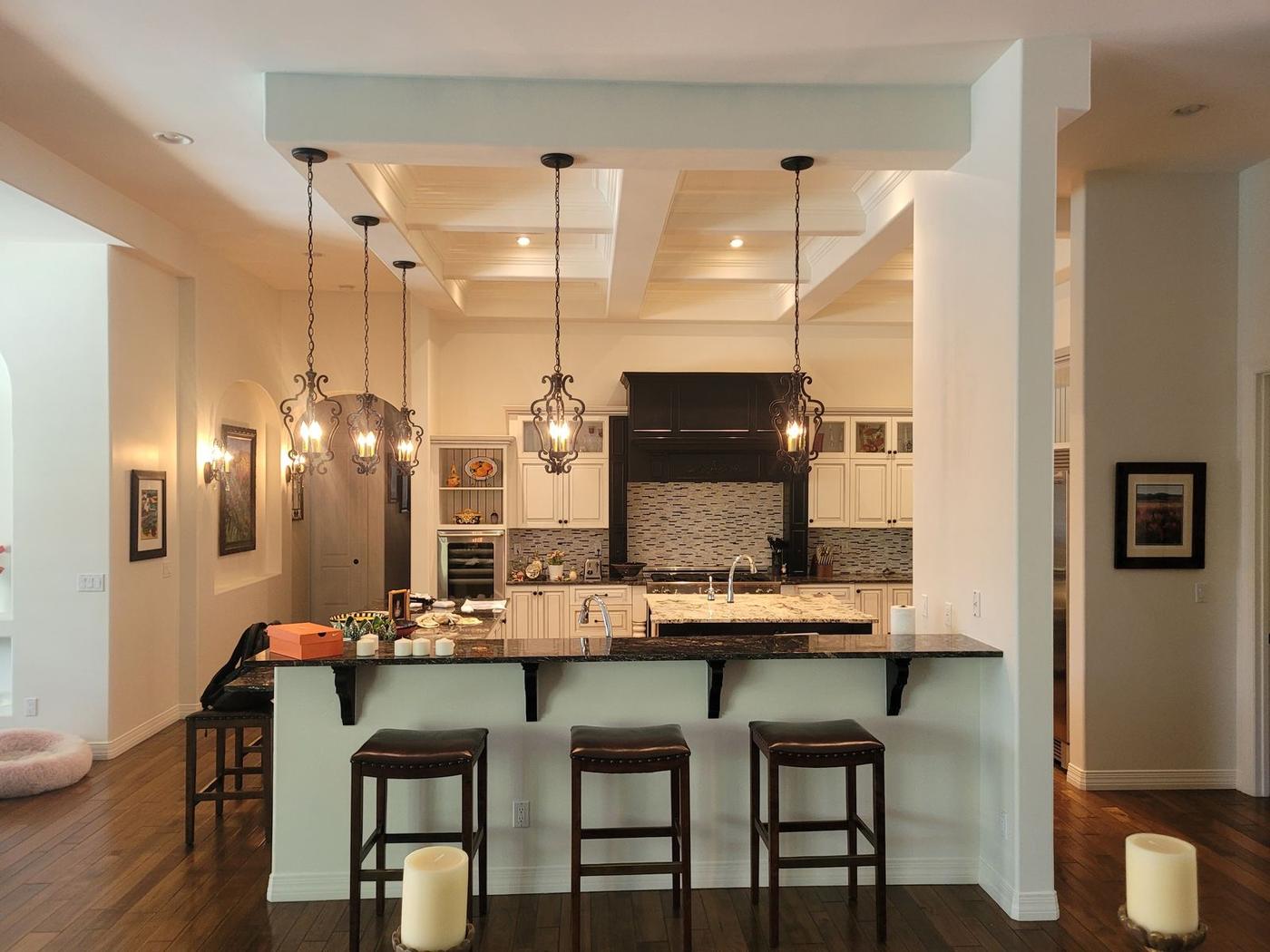 Open kitchen and great room interior
